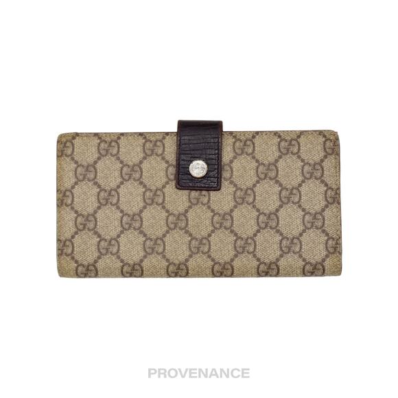 🔴 Gucci Long Wallet - GG Supreme Brown - Picture 1 of 9